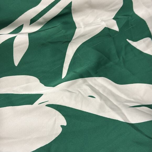 Hutch Long Sleeve Mini Dress Green and White Satin Size 6 - Picture 9 of 9